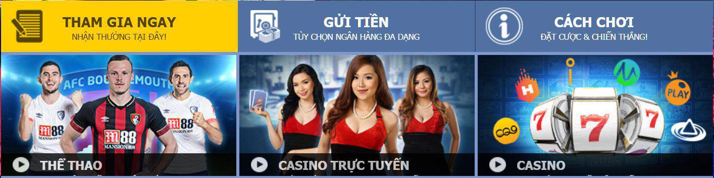 Hướng dẫn chơi và gửi tiền trên M88